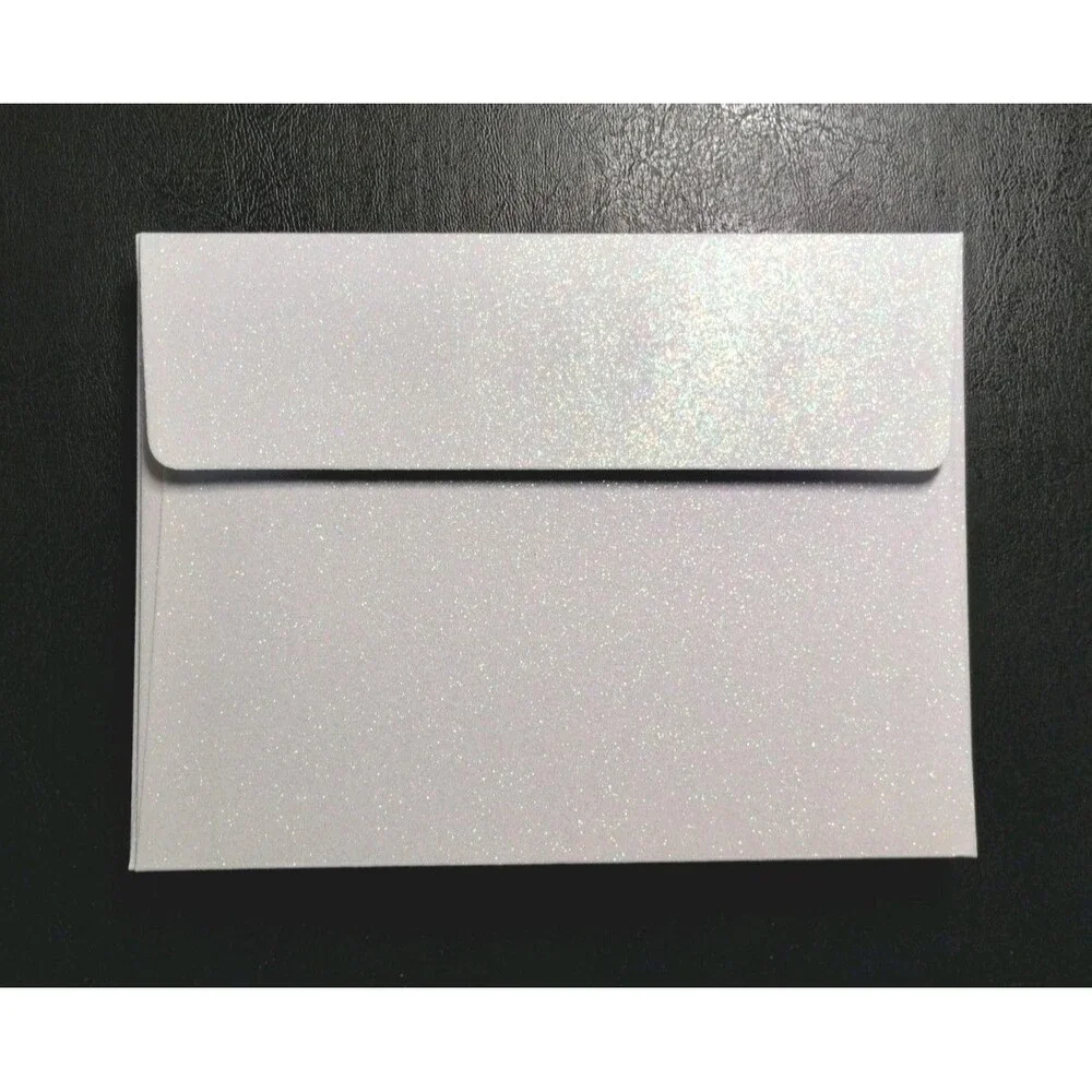 Harmony Paper Inkjet Printable Glitter A2 Envelopes, 20 Pack, Crystal White, NEW